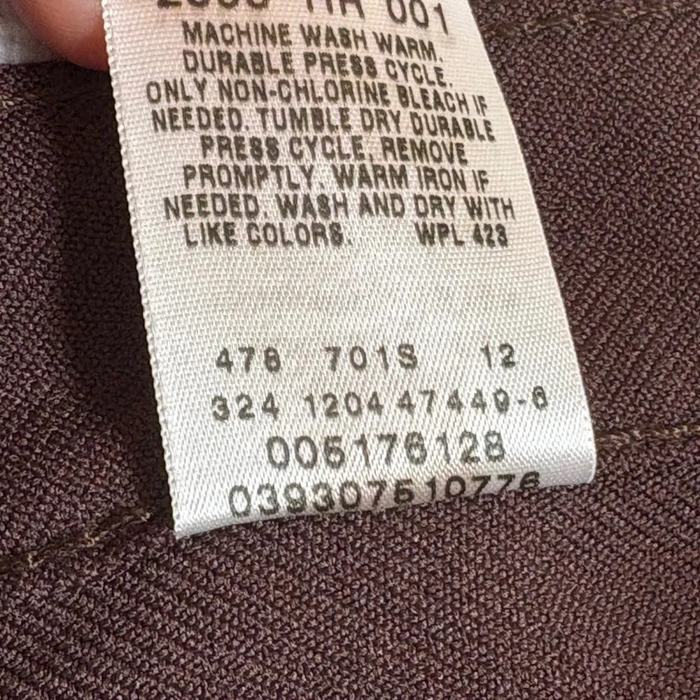 NOS Levi's 517 Boot Cut Mens Brown Sta-Prest Style Polyester Pants 44x32 NWT